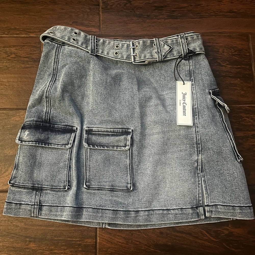 Juicy Couture Gray A-Line Mini Skirt
